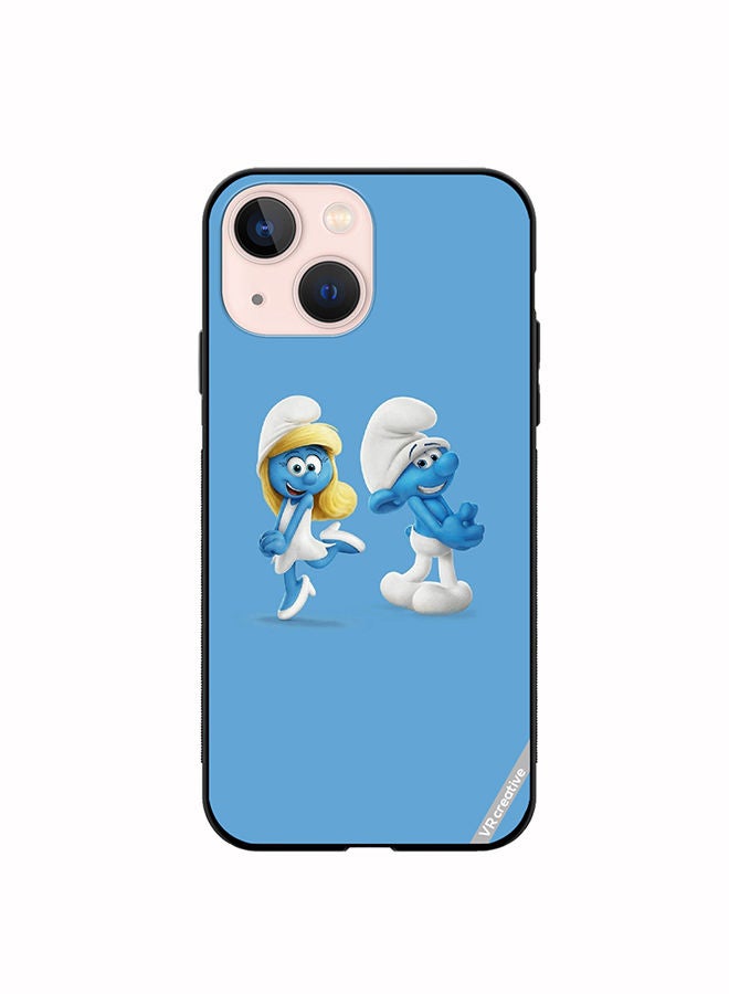 VR CREATIVE Protective Case Cover For Apple iPhone 14 The Smurfs Design Multicolour - Image 1