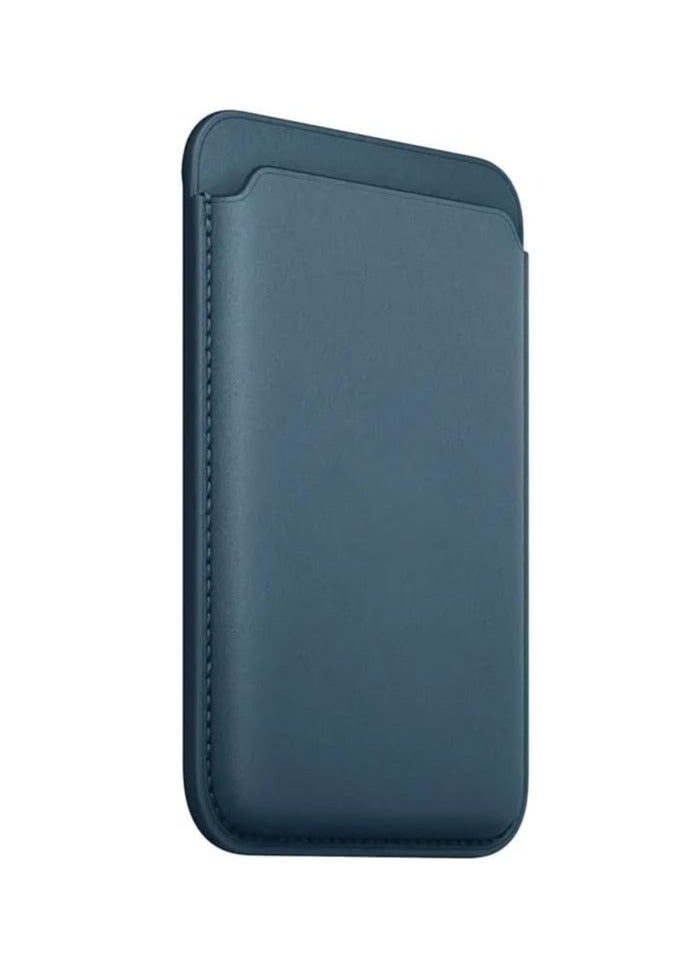 Magnetic Finewoven Wallet Card Holder Compatible with Apple MagSafe Wallet for iPhone 14 Pro Max/14 Pro,Mag Safe Wallet for iPhone 13 Pro Max/13 Pro/13/Mini/iPhone 12 Series (Blue.) - Image 1