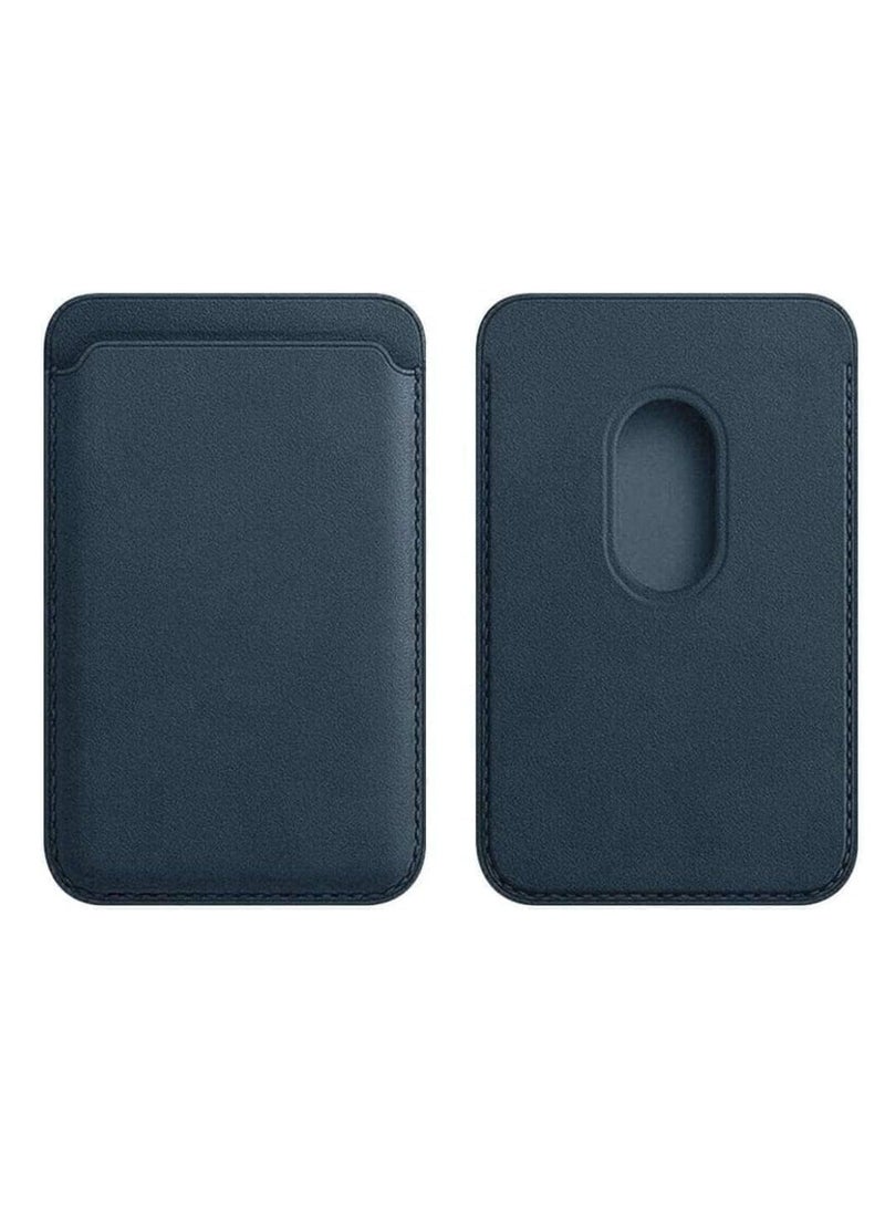 Magnetic Finewoven Wallet Card Holder Compatible with Apple MagSafe Wallet for iPhone 14 Pro Max/14 Pro,Mag Safe Wallet for iPhone 13 Pro Max/13 Pro/13/Mini/iPhone 12 Series (Blue.) - Image 2