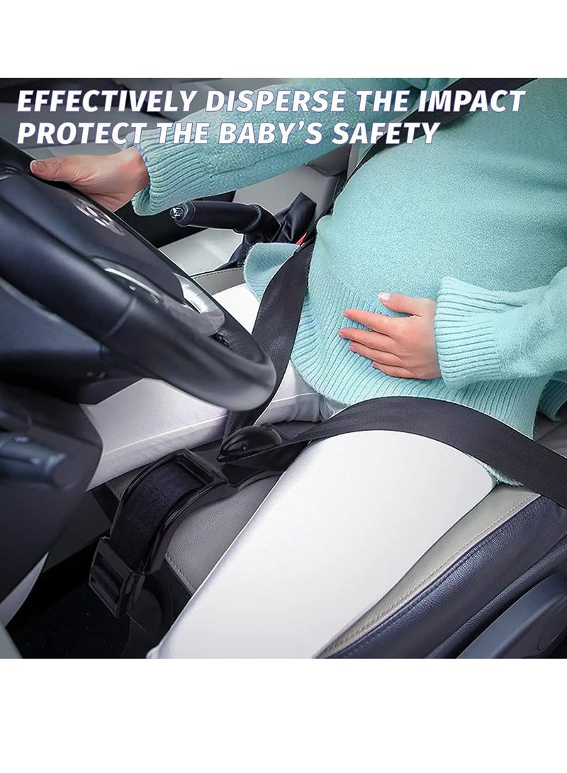 AROAQ Seat Belt Adjuster, Car Seat Safety Belly Support Belt For Pregnant Woman, Maternity Moms Car Comfort And Safety Driving Belt, Convenient Baby Protector Seat Belt Adjuster Extender, (Black)  - Image 2