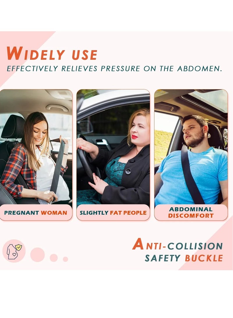 AROAQ Seat Belt Adjuster, Car Seat Safety Belly Support Belt For Pregnant Woman, Maternity Moms Car Comfort And Safety Driving Belt, Convenient Baby Protector Seat Belt Adjuster Extender, (Black)  - Image 5
