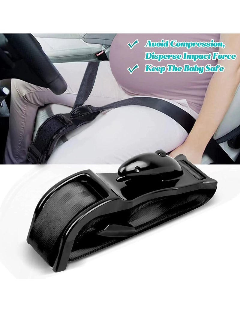 AROAQ Seat Belt Adjuster, Car Seat Safety Belly Support Belt For Pregnant Woman, Maternity Moms Car Comfort And Safety Driving Belt, Convenient Baby Protector Seat Belt Adjuster Extender, (Black)  - Image 4