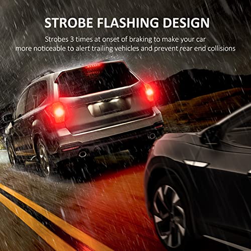 FANTELI 7443 LED Bulb Flashing Brake Lights, 300% Brighter 7440 7441 7444 7443R T20 W21W Plug and Play Strobe Blinking LED Stop Tail Lights, Brilliant Red - Image 4