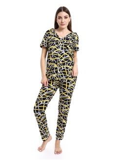Caesar Women Pajama Set With Pants And Button Design  - Image 1