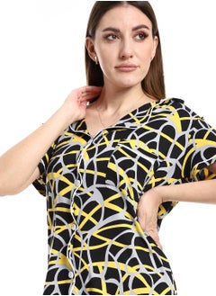 Caesar Women Pajama Set With Pants And Button Design  - Image 3
