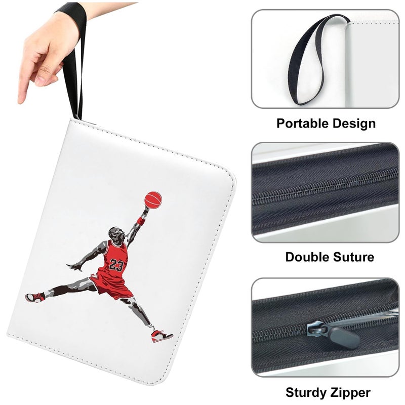WTVIDAS 900 Pockets Basketball Card Binder,Basketball Trading Cards Holder Card Collectors Album,Waterproof Card Storage Book with Removable Sleeves,Compatible with Basketball Cards 2024-25 Sports Cards - Image 4