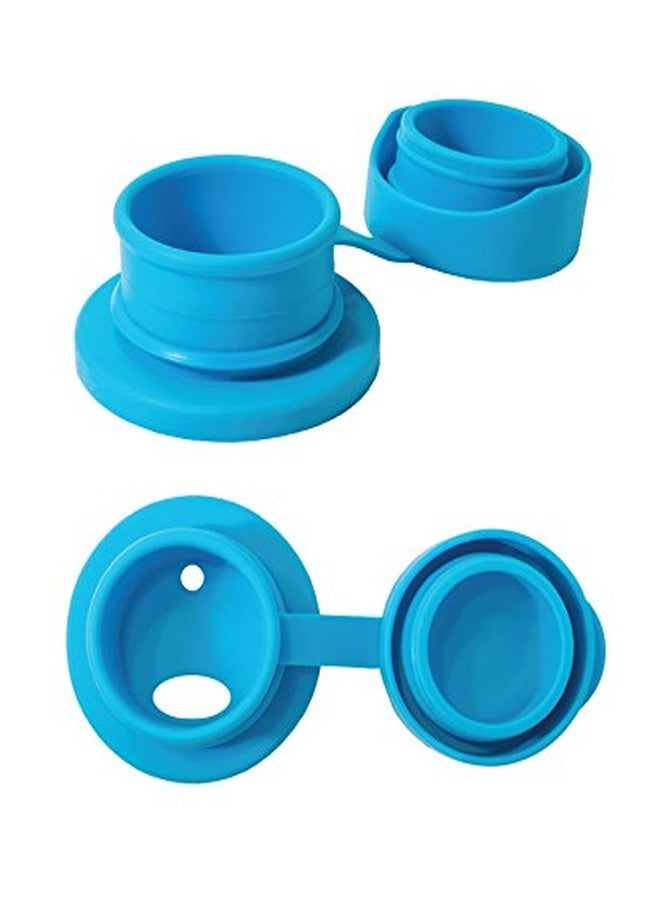 Pura Sport Big Mouth Silicone Sport Top Lid - Plastic-Free, Spill-Leak Proof, Medical-Grade, Fits All Pura Bottle - Aqua - Image 2