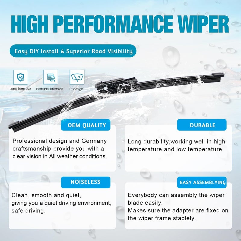 VTOGOI Original Factory Quality Rear Windshield Wiper Blades Replacement For Land Rover Range Rover 2016-2023,Land Rover Range Rover Sport 2016-2023,Easy To Install 15"(Pack of 1) - Image 3