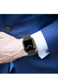 INFOSUN INFOSUN Watch Band for Apple Watch 42mm 44mm 45mm 49mm Strap, Adjustable Braided Women Men Replacement Bands Stretchable Elastic Sport Wristband for Watch Ultra Series 8/7/6/SE/5/4/3/2/1.(Green)  - Image 4