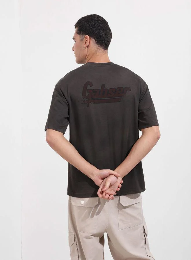 شركة المرآب الهندية تيشيرت رجالي بقصة مريحة ورقبة دائرية وطبعات ورسومات وأكمام قصيرة