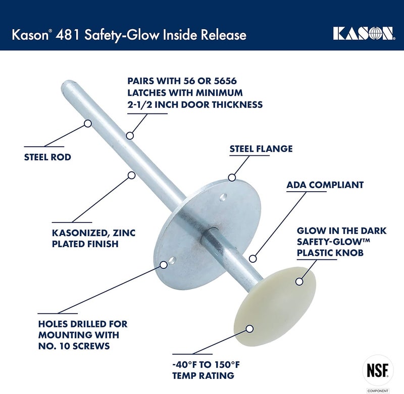 KASON 0481A Safety Glow Inside Release Handle, 10481A00600 - Image 1