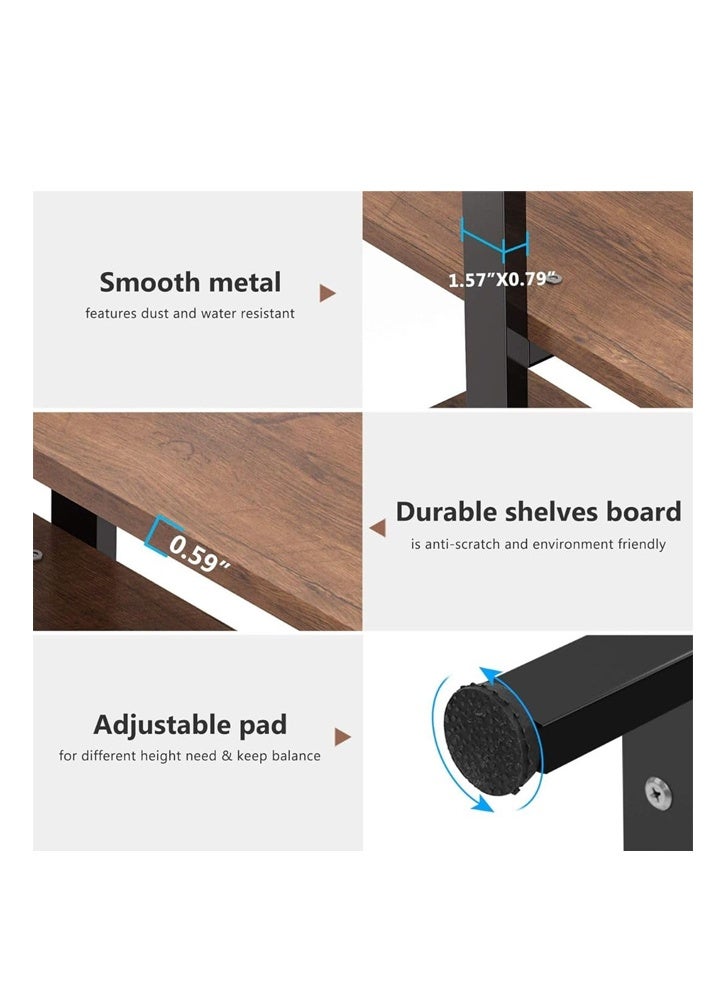 كيكي مكتبة زاوية بخمسة رفوف لغرفة المعيشة والمكتب متعددة الوظائف 120 سم - Image 5