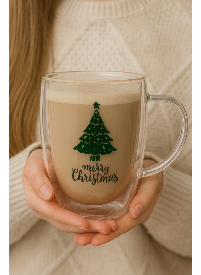 Share the Love Merry Christmas, Double Wall Glass - Image 2