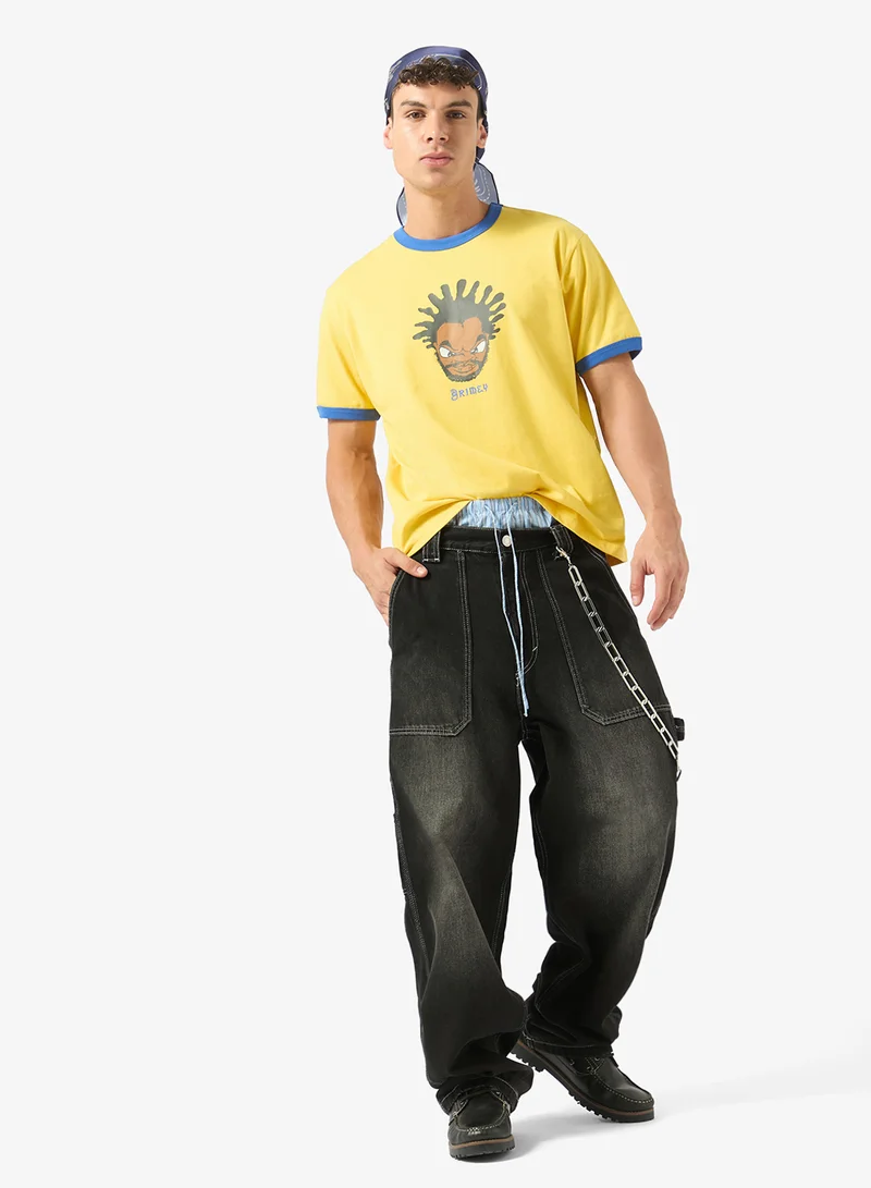 Grimey  Droppin Science Ringer T-Shirt for Men | Best Price UAE