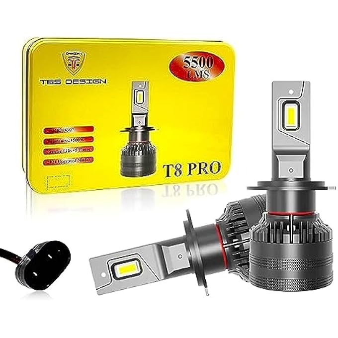 توبيز لمبات المصابيح الأمامية LED T8 Pro 9006Hb4 بقوة 120 واط و12000 لومن، ساطعة للغاية بدرجة حرارة 5500 كلفن، مجموعة تحويل رقائق CSP المطورة، بديل هالوجين، مقاومة للماء IP65، عبوة من قطعتين