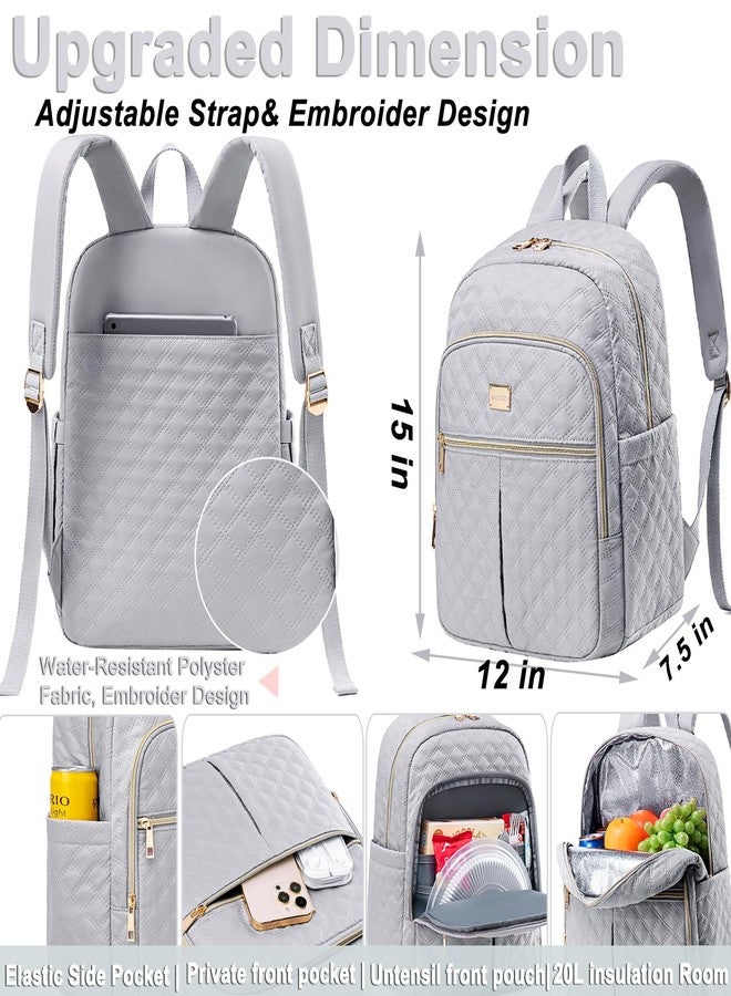 Weitars Lunch Backpack For Women,20L Backpacks Cooler Insulated,Back pack Lunch Bag For Women Work With Side Pocket,LunchBox Backpack For Picnic Camping - Image 2
