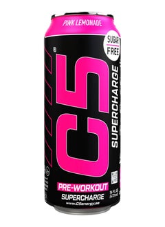 C5 Energy C5 Energy Drink Supercharge Pink Lemonade Pre Workout - Sugar Free, Zero Calories, 200mg High Caffeine , Creatine - Beta Alanine - Citrulline Malate - High-Performance Pre-Workout Booster Supplement Pack of 12  - Image 2