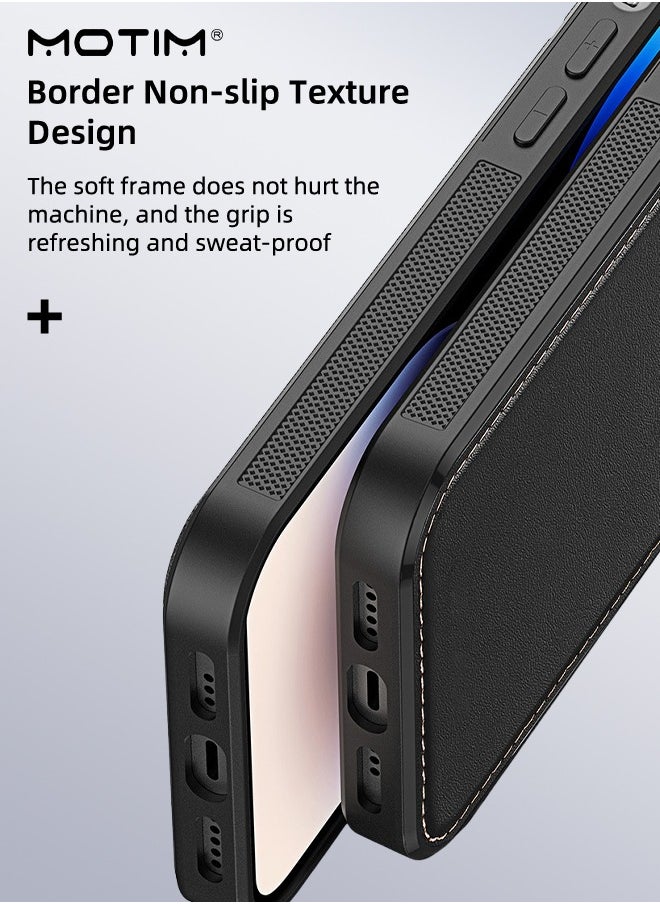 iPhone 15 Pro Max Magsafe Case Leather Case with Kickstand/Card Holder, Compatible with MagSafe, Drop Protection Wallet Case Magnetic Cover, Shockproof Anti-Scratch Cover