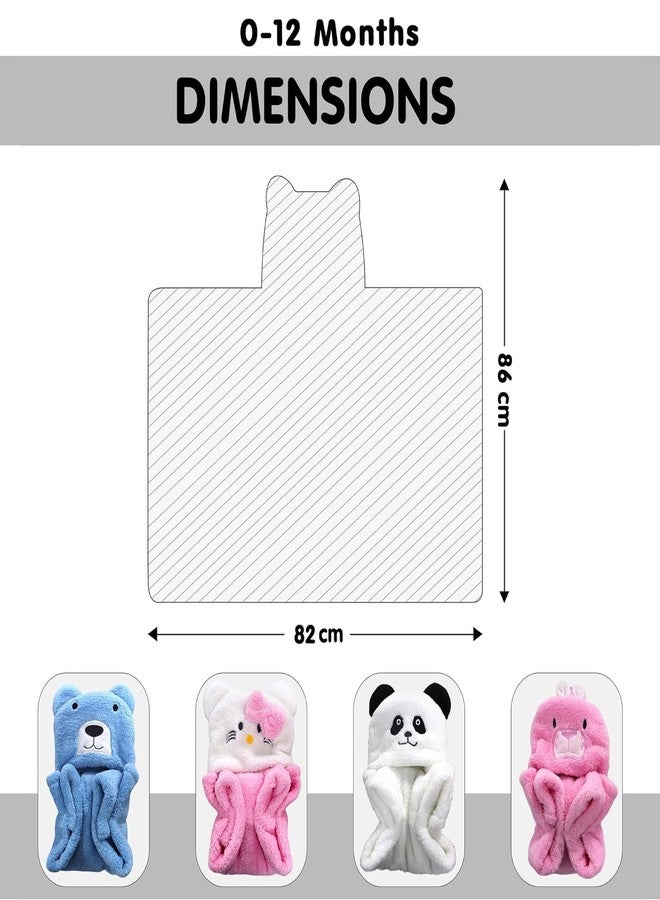 Swissberry Newborn Pack of Hooded Baby Towel for Baby Boys and Girls, 0-6 Months, L 80 cm x B 80 cm, Grey Mouse - Image 4