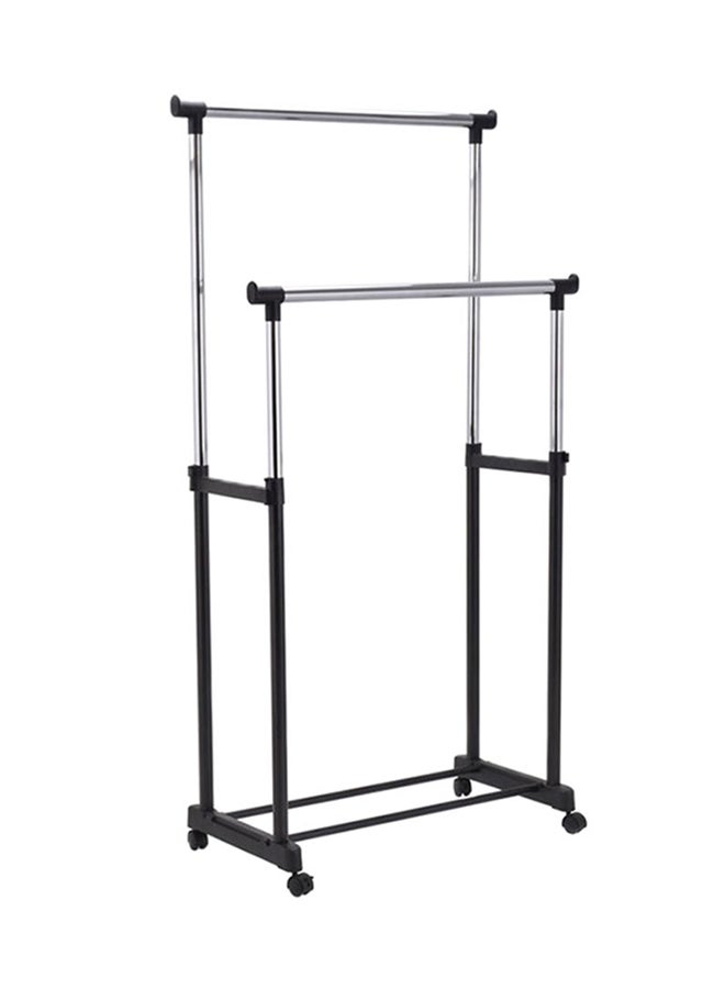 Leostar Double Pole Clothes Hanger Black/Sliver 84.5 x 43cm - Image 2
