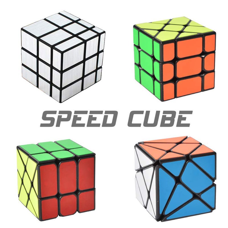 Mysterystone YJ Cube Set - 4-Pack, Includes 3x3 Fluctuation Angle & Mirror Puzzles, 2x3 Wheel & Square King Cubes - Image 2