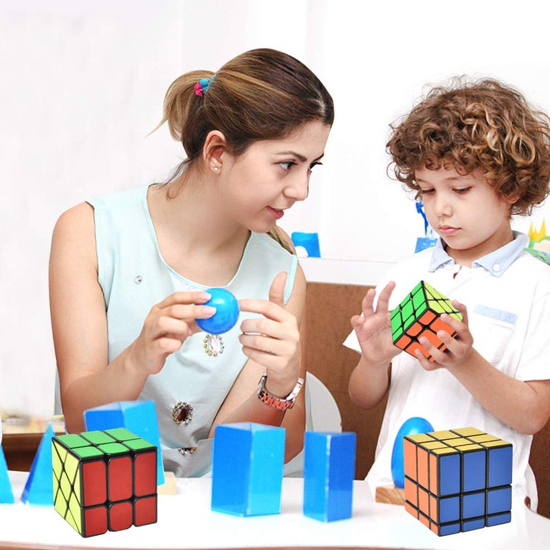 Mysterystone YJ Cube Set - 4-Pack, Includes 3x3 Fluctuation Angle & Mirror Puzzles, 2x3 Wheel & Square King Cubes - Image 5