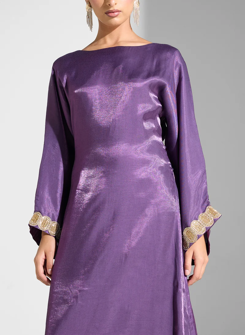 Golden Apple Satin Maxi Dress