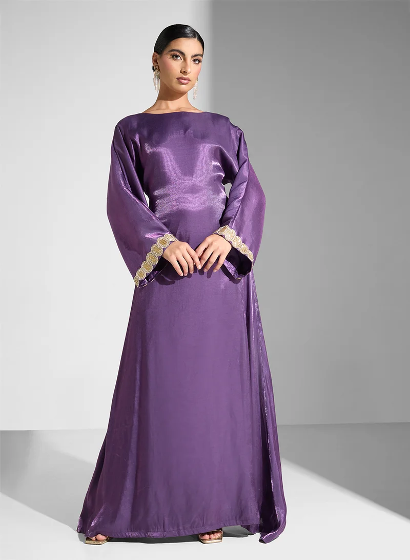 Golden Apple Satin Maxi Dress