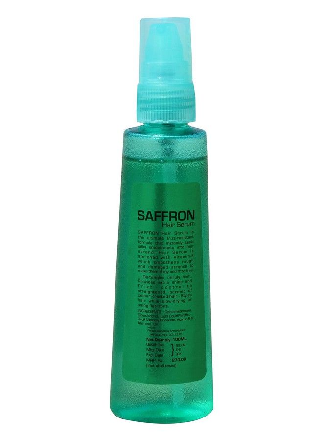 Ampex Saffron Hair Serum For Women & Men/Contains Walnut Oil/Instant Shine & Smoothness/Regular Use Hair Serum For Dry & Wet Hair/Gives Frizz Free Hair/Soft And Silky Touch 100Ml - Image 4