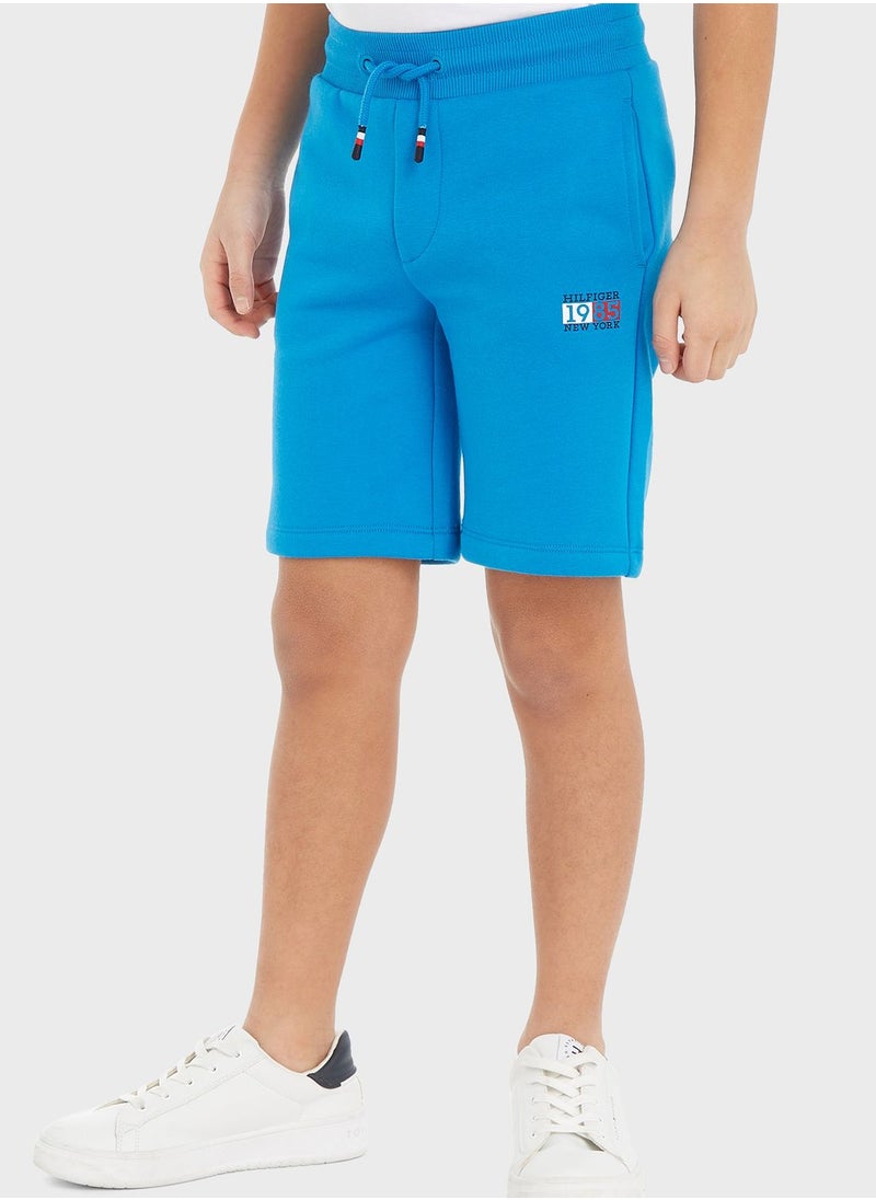 TOMMY HILFIGER - Youth Monogram Sweatshorts - Image 1