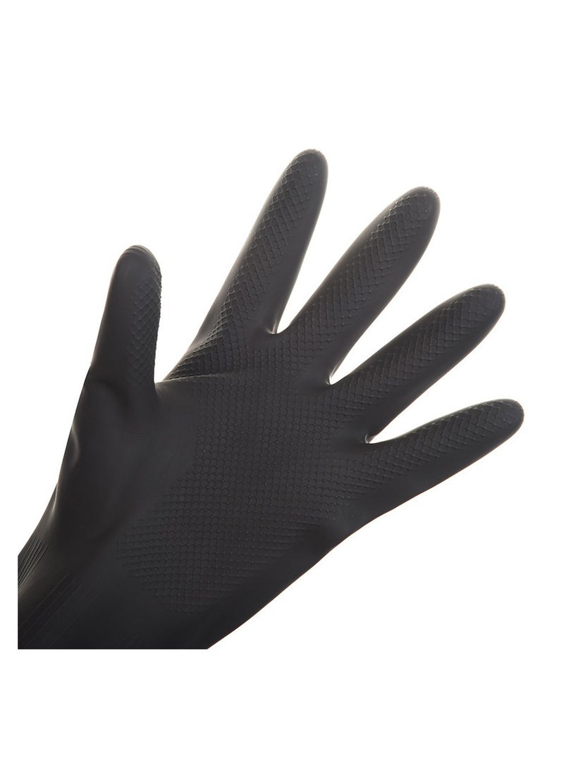 Generic Thick Rubber Cleaning Gloves,  Black Rubber Gloves for Dishwashing, Non-Slip Kitchen Gloves for Washing Dishes, Cleaning Gloves, Waterproof (L)  - Image 2