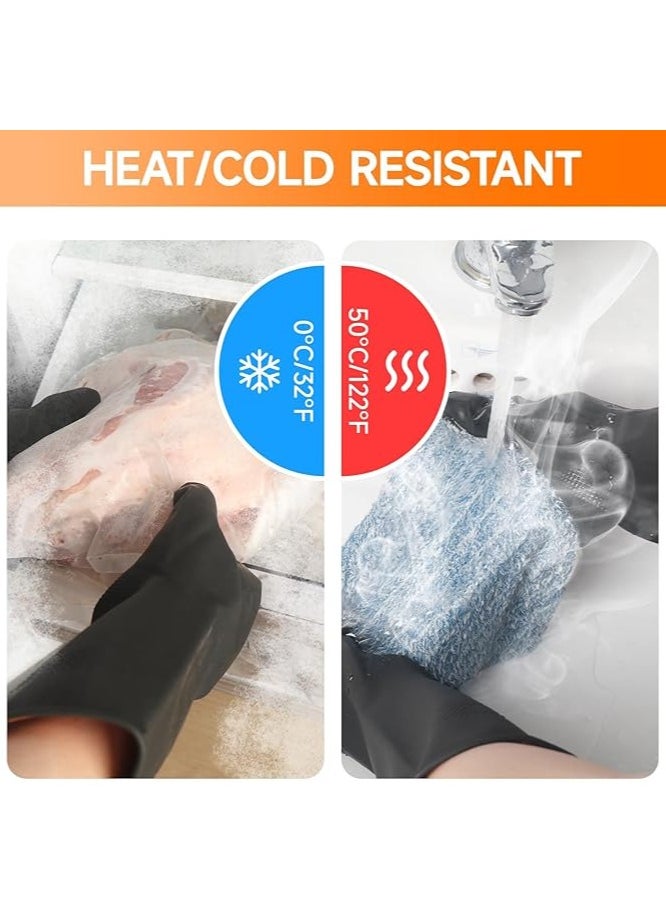 Generic Thick Rubber Cleaning Gloves,  Black Rubber Gloves for Dishwashing, Non-Slip Kitchen Gloves for Washing Dishes, Cleaning Gloves, Waterproof (L)  - Image 5