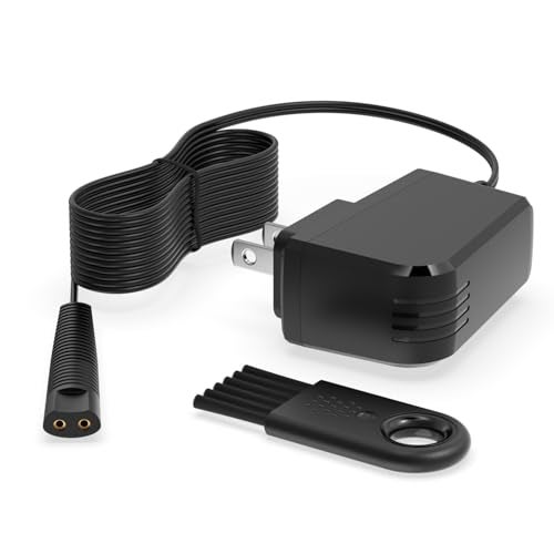 Superer شاحن بطول 5 أقدام مناسب لآلة حلاقة براون سلسلة 9 7 5 3 1، 310s 3040s 9577cc 9517s 7085cc كابل شحن 12 فولت لآلة الحلاقة الكهربائية براون S3 S5 S7 S9، محول طاقة جداري بديل - Image 1