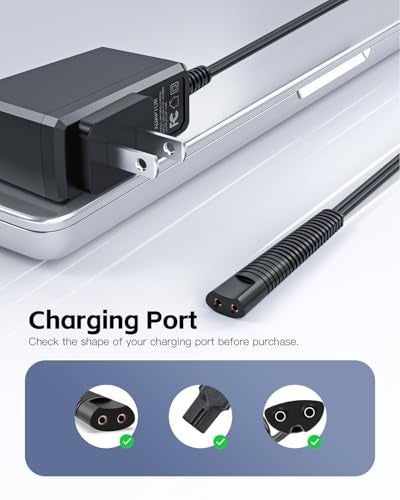 Superer شاحن بطول 5 أقدام مناسب لآلة حلاقة براون سلسلة 9 7 5 3 1، 310s 3040s 9577cc 9517s 7085cc كابل شحن 12 فولت لآلة الحلاقة الكهربائية براون S3 S5 S7 S9، محول طاقة جداري بديل - Image 2