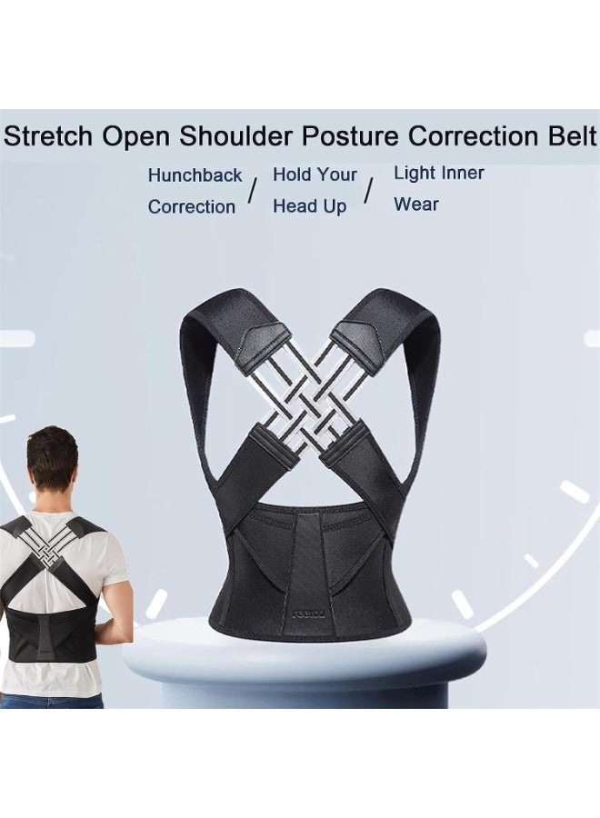 FDTY مصحح الوضع للرجال والنساء، دعامة ظهر قابلة للتعديل، مصحح استقامة الظهر، تصحيح الحدب، دعامة العمود الفقري - Image 2