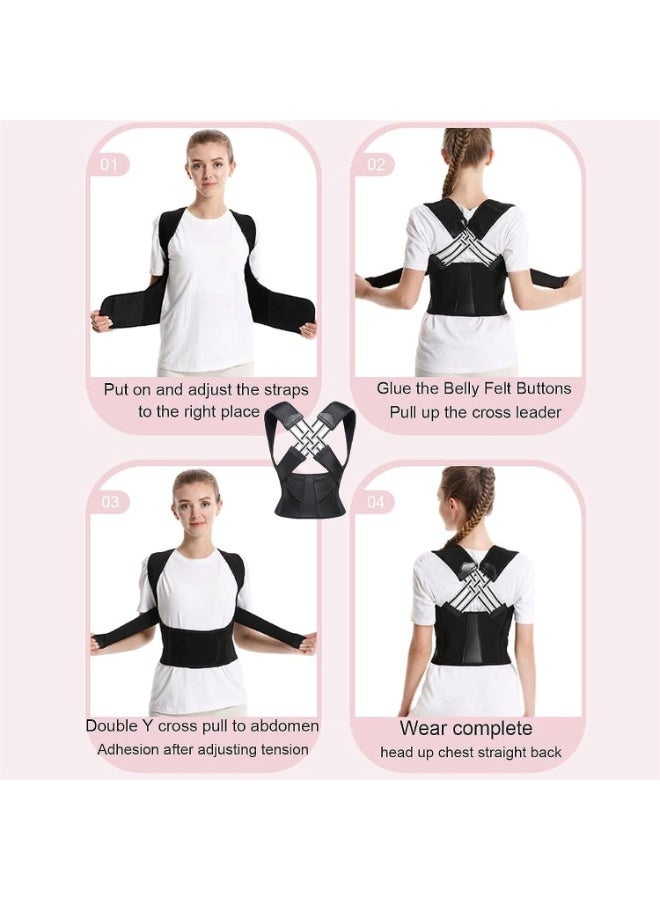 FDTY مصحح الوضع للرجال والنساء، دعامة ظهر قابلة للتعديل، مصحح استقامة الظهر، تصحيح الحدب، دعامة العمود الفقري - Image 5