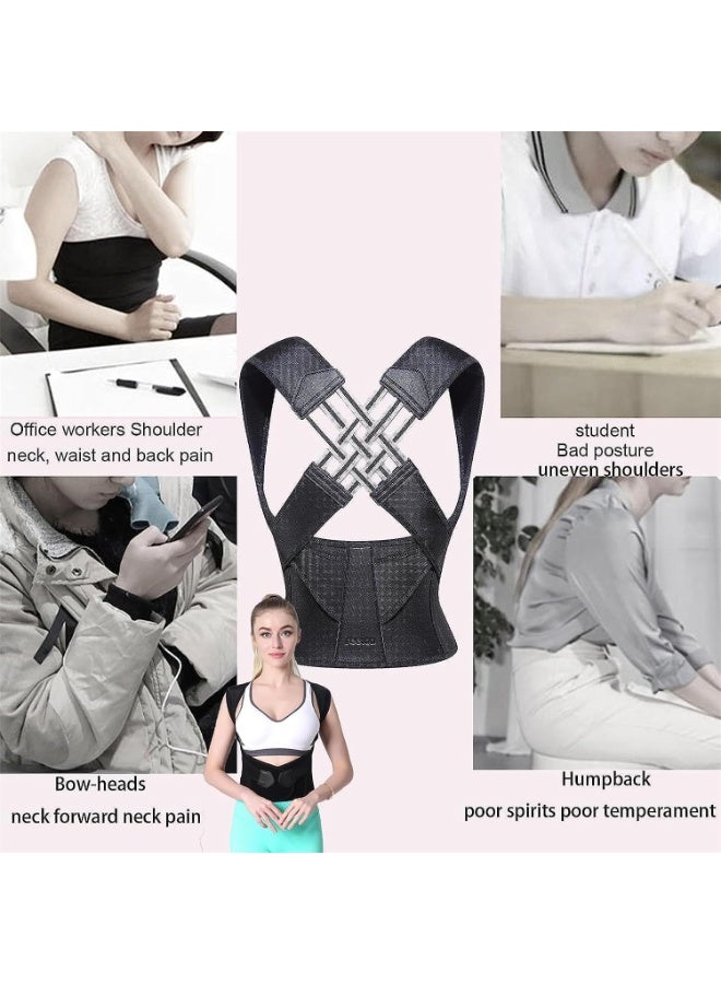 FDTY مصحح الوضع للرجال والنساء، دعامة ظهر قابلة للتعديل، مصحح استقامة الظهر، تصحيح الحدب، دعامة العمود الفقري - Image 4