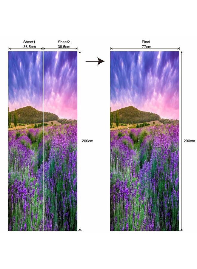 Bluejw Special Price Scenery Series Decorative Stickers 3D Simulation Door Stickers Removable Wall Stickers Bedroom Living Room Renovation PVC Wallpaper  - Image 1