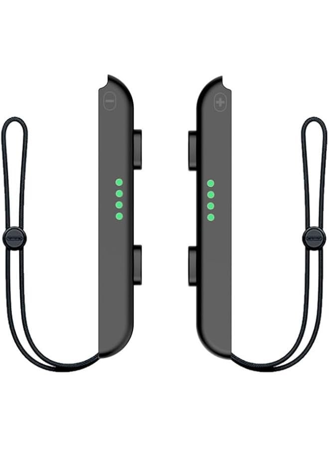 بروماس قطعتان من حزام المعصم وحبل اليد وحزام معدني فضي مع مؤشر ضوئي وأزرار SL/SR، متوافق مع وحدة تحكم Nintendo Switch Joycon - Image 1