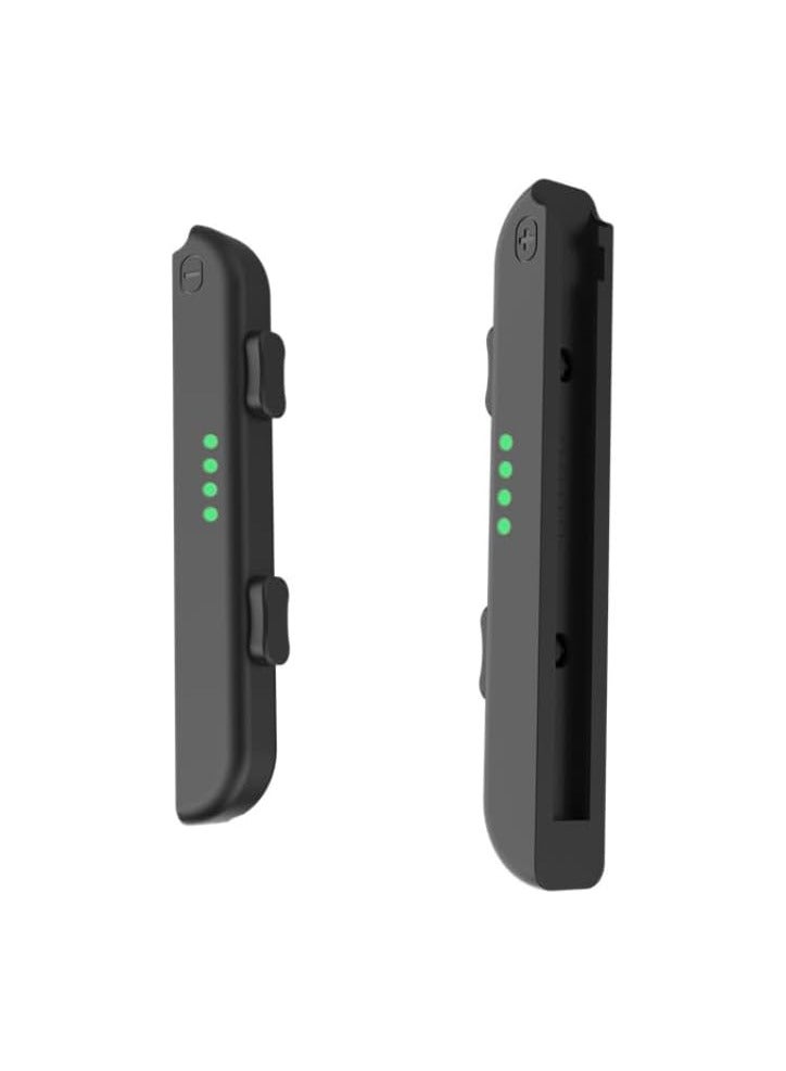 بروماس قطعتان من حزام المعصم وحبل اليد وحزام معدني فضي مع مؤشر ضوئي وأزرار SL/SR، متوافق مع وحدة تحكم Nintendo Switch Joycon - Image 2