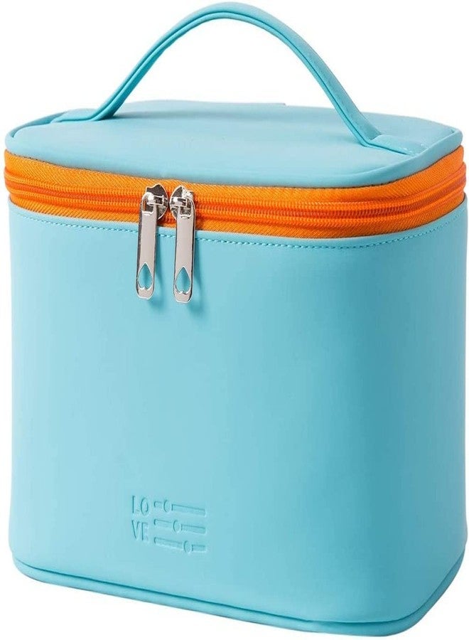 TAGUDA Nylon Cosmetic Toiletry Makeup Vanity Shaving Household Grooming Travel Storage Organizer Bags Pouch Kit Pack For Men Women Girls Travel (Blue | Design 3) - Image 1