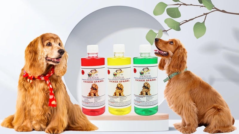 Swacch Shampoo Specially Formulated for Cocker Spaniel 500ML Combo Pack of 3 Jasmine Lemon Neem Alovera - Image 1
