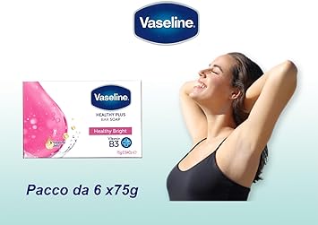Vaseline Vaseline Healty Plus Healthy Bright Soap 75g Pack of 6 2 - Image 2