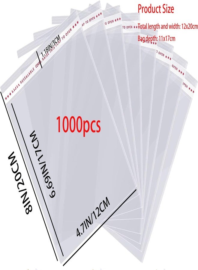 GSXRB 1000PCS Cello Bags Packaging,3.54 Mil Small Cellophane Bags Self Adhesive,Resealable Cellophane Bag for Packaging,Clear Cookie Bags (4X6.7inch - Image 3