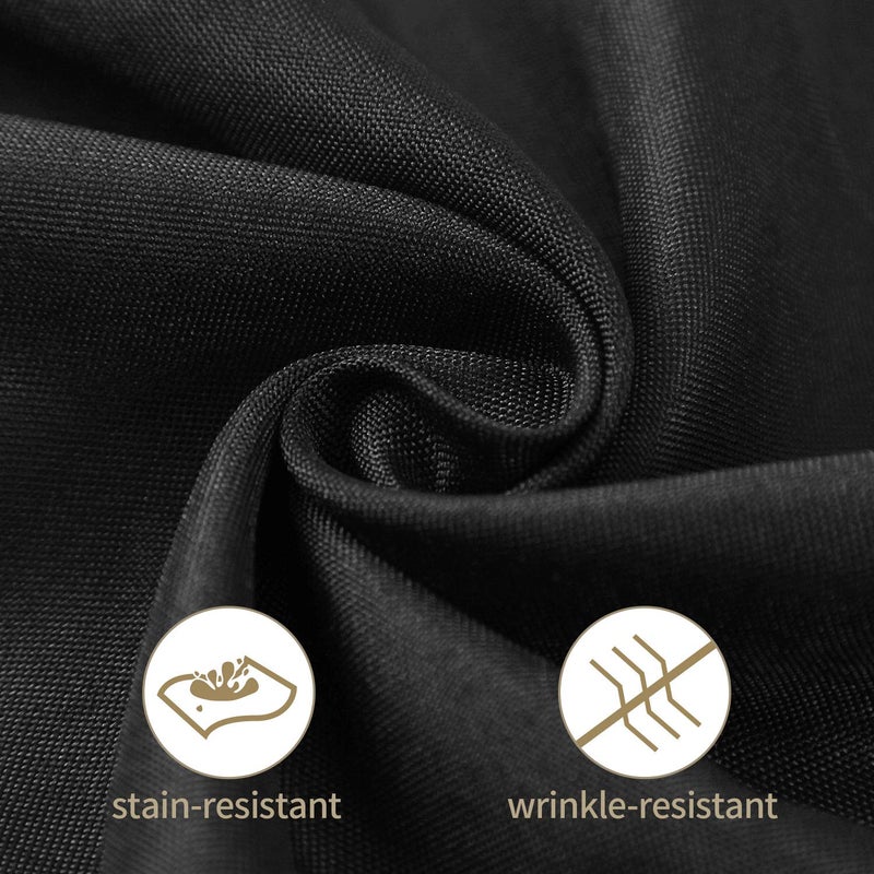 Ascoza 25pcs Polyester Cloth Napkins - 17 x 17 inch Black Dinner Washable Napkins with Hemmed Edges for Restaurant/Wed(25 Black) - Image 2