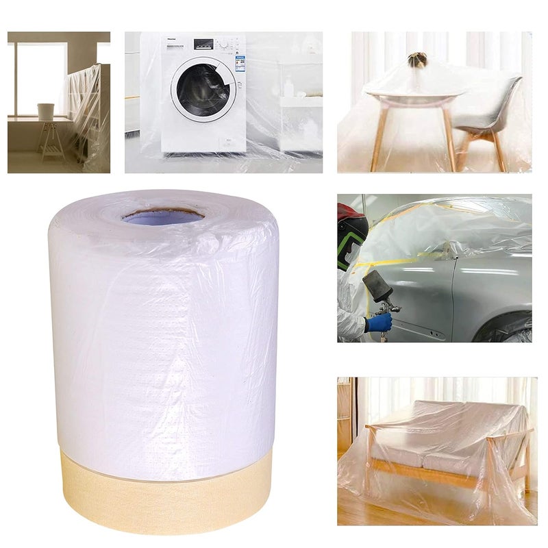 Homdum ورقة تغطية حماية الطلاء مسبقة الشريط من هومدوم وطول الشريط (1100 مم × 20 متر) - Image 1