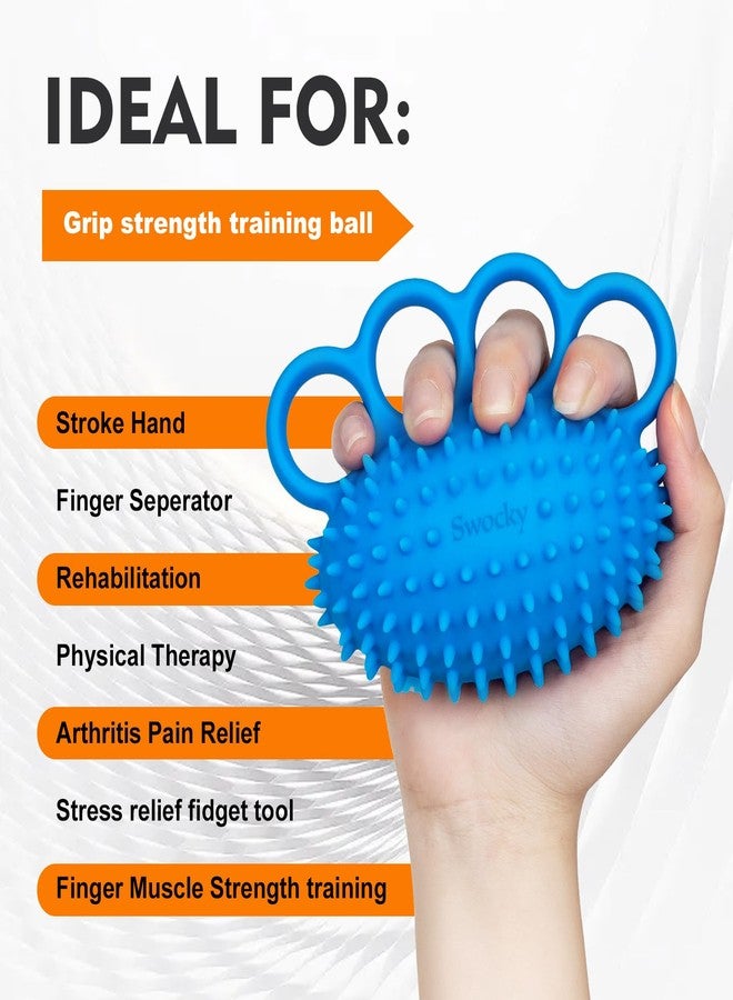 Swocky Swokcy Stress Balls for Adults – Hand Exercise Ball & Squeeze Ball Grip Strength Trainer for Finger Therapy, Stress Relief, and Hand Workout(2 pack) - Image 2
