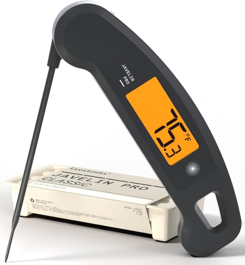 Lavatools Javelin® PRO Duo Ultra-Fast 2-Second Professional Digital Instant Read Meat Thermometer for Grill and Cooking, Auto-Rotating Backlit Display, IP65 Water Resistant – Ink - Image 1