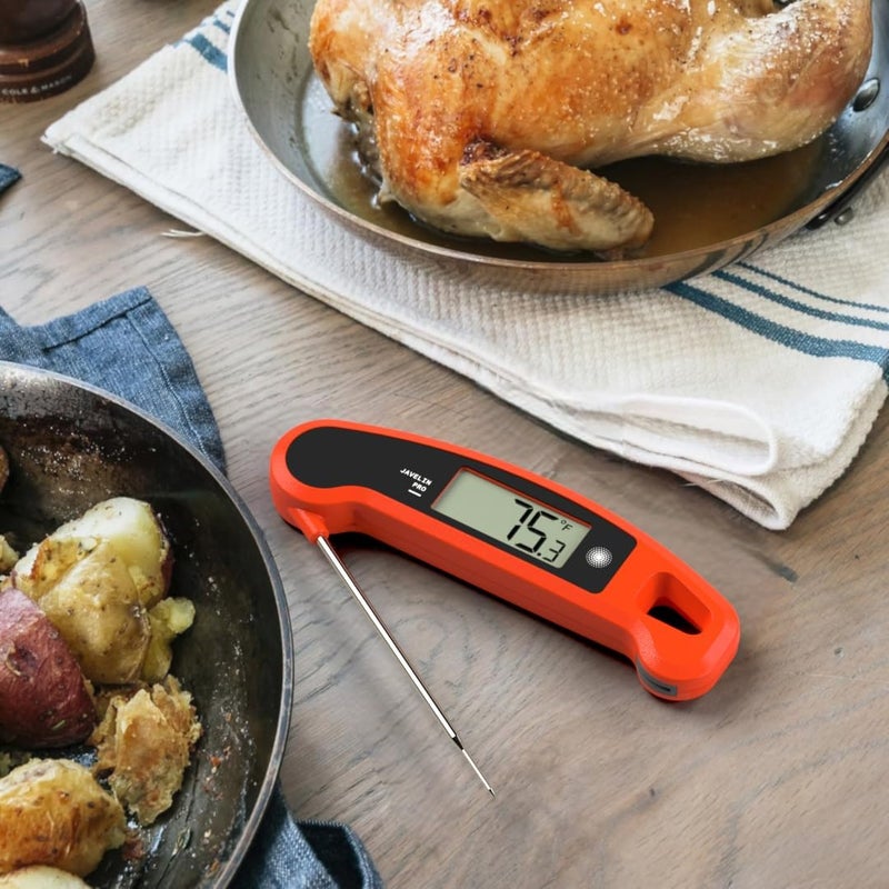 Lavatools Javelin® PRO Duo Ultra-Fast 2-Second Professional Digital Instant Read Meat Thermometer for Grill and Cooking, Auto-Rotating Backlit Display, IP65 Water Resistant – Ink - Image 4