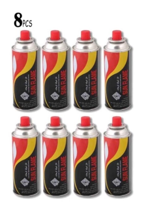 Set of 8 gas cans for picnic stove, 220 grams